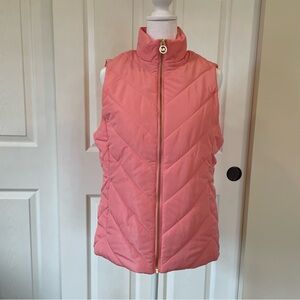 Michael Kors Pink(bright blush)Quilted Puffer Vest , size Small NWT